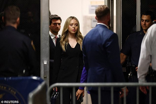 Tiffany Trump took her seat in Courtroom 1530 for the first time on Tuesday, joining other members of her family and friends of Trump as the trial comes to a close.