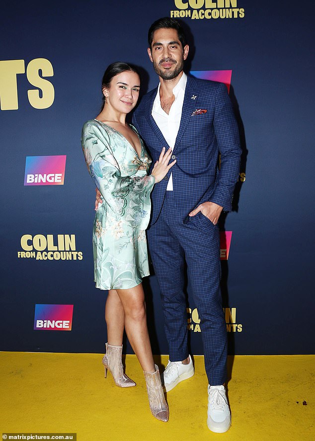 Elsewhere at the premiere, Home and Away's Tai Hara, who stars in Colin From Accounts, put on a loving display with his partner Hi-5's Fely Irvine.