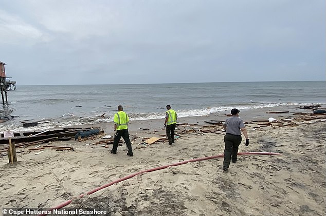 The cleanup effort began Tuesday and even the Park Service deployed office workers.