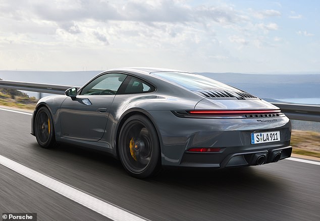 Porsche claims its new electrified 911 GTS will accelerate from standstill to 100 km/h in just 3 seconds, 0.4 seconds faster than the previous model.