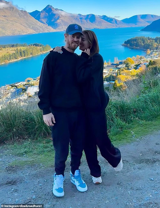 It comes after Dina finally confirmed her new romance with billionaire refrigerator heir John Winning earlier this month while sharing snaps from their New Zealand getaway (pictured).