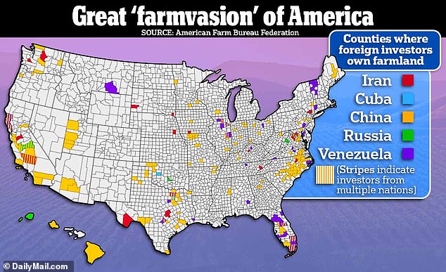 Foreign countries own at least 40 million acres of American farmland, pastures and forests, which officials say could have national security implications. However, a watchdog said the government is not accurately tracking 