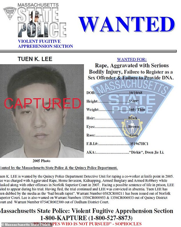 Lee was finally located after a Massachusetts State Police trooper resumed the investigation about two years ago.