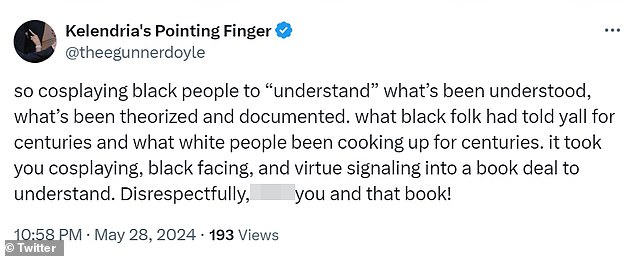 1717020271 632 White writer gutted for dressing up as black to write