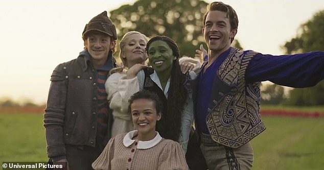 The Spamalot actor plays Boq, the munchkin turned Tin Man, and Grande plays witch Glinda Upland in Wicked, with Universal Pictures set to release the first part on November 27 followed by the second part on November 26 of 2025.