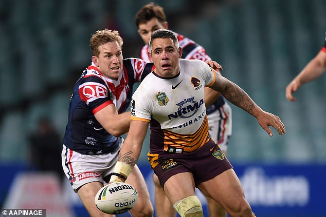 Parker was a one-club man in the NRL, representing the Broncos from 2001 to 2016 (pictured, in his final season).