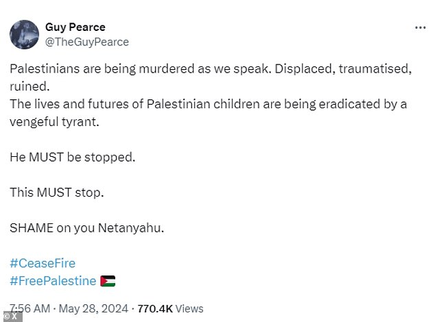 Guy has yet to publicly comment on the edited photo or apologize, but he turned to X in the wake of the controversy to double down on his support for Palestine.