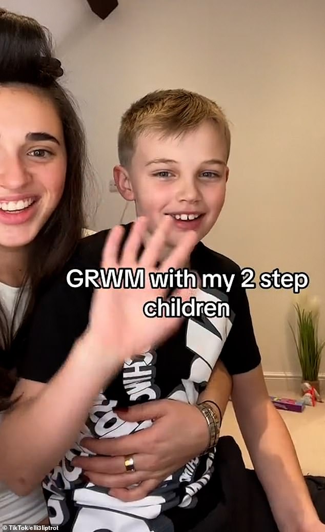 In a 'get ready with me' video from last year's New Year's Eve, Ellie (pictured alongside her stepson) explained that she has faced a lot of criticism from those who claim she doesn't deserve the title of stepmom since He is not married to Marcos