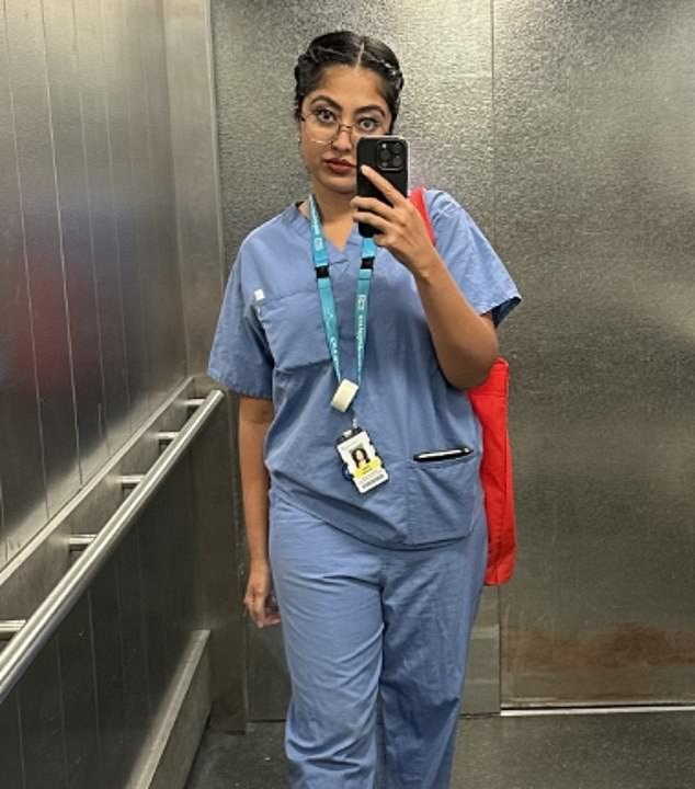 Aisha Dowlut, 27 (pictured), is another young woman with a side job. She works for the NHS as a senior house officer at a major trauma centre. In her free time, she works at her other business, a microbakery called The Sweetest Tooth.