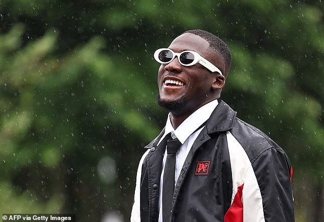 Liverpool's Ibrahima Konate also opted for a stylish addition to his outfit with sunglasses.