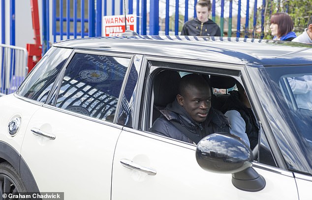 Kante was first seen driving the Mini Cooper during his time at Leicester City.