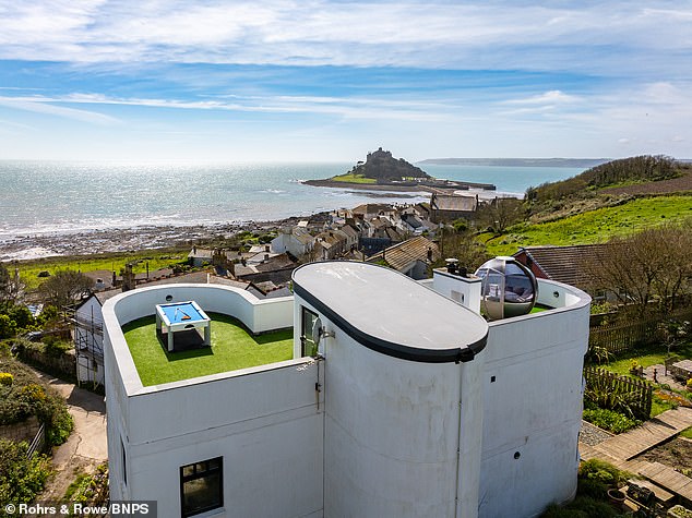 The property overlooks St Michael's Mount, a tidal island linked to the town of Marazion by a granite cobbled causeway which is only passable at low tide.