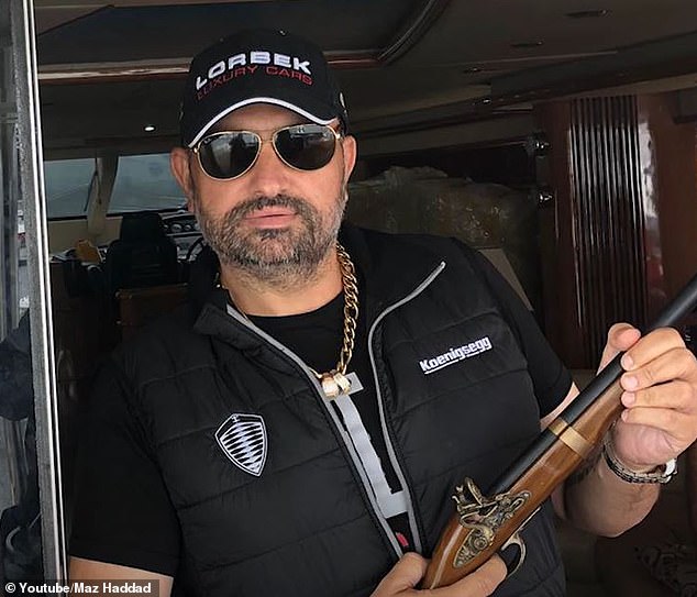 Hadad had previously shared a video of himself on YouTube in 2019 flaunting his luxury yacht and holding what appears to be a novelty gun.