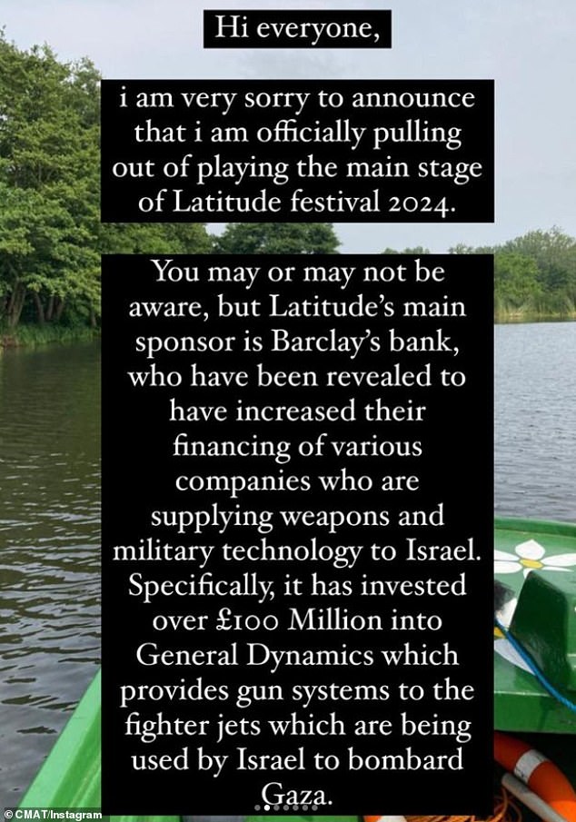 1717086316 232 CMAT pulls out of Latitude festival over links to Israel