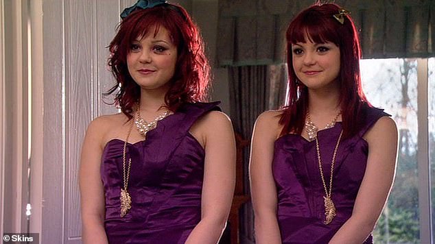 The actress found fame alongside her twin sister as Katie and Emily Fitch in the third season of the hit show Skins in 2009.