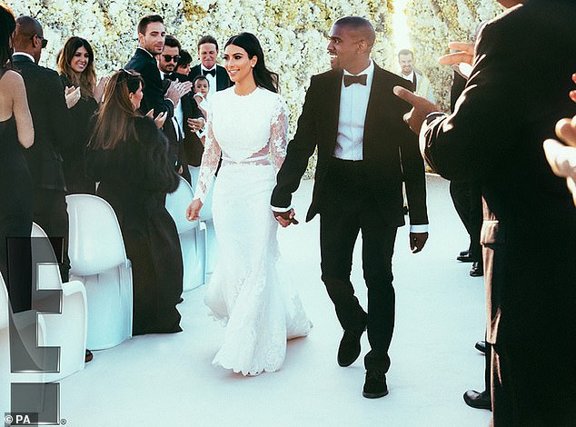 Kim married her now ex-husband Kanye in Florence, Italy, in 2014.