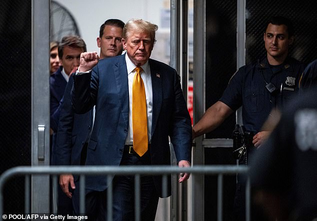 Trump returns to the courtroom after a break as the jury began deliberating on May 29.