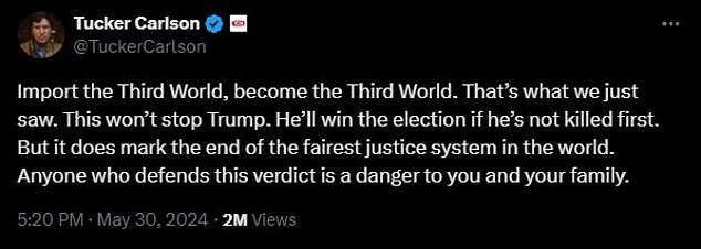 1717108755 363 Tucker Carlson warns Trump will win election if they dont