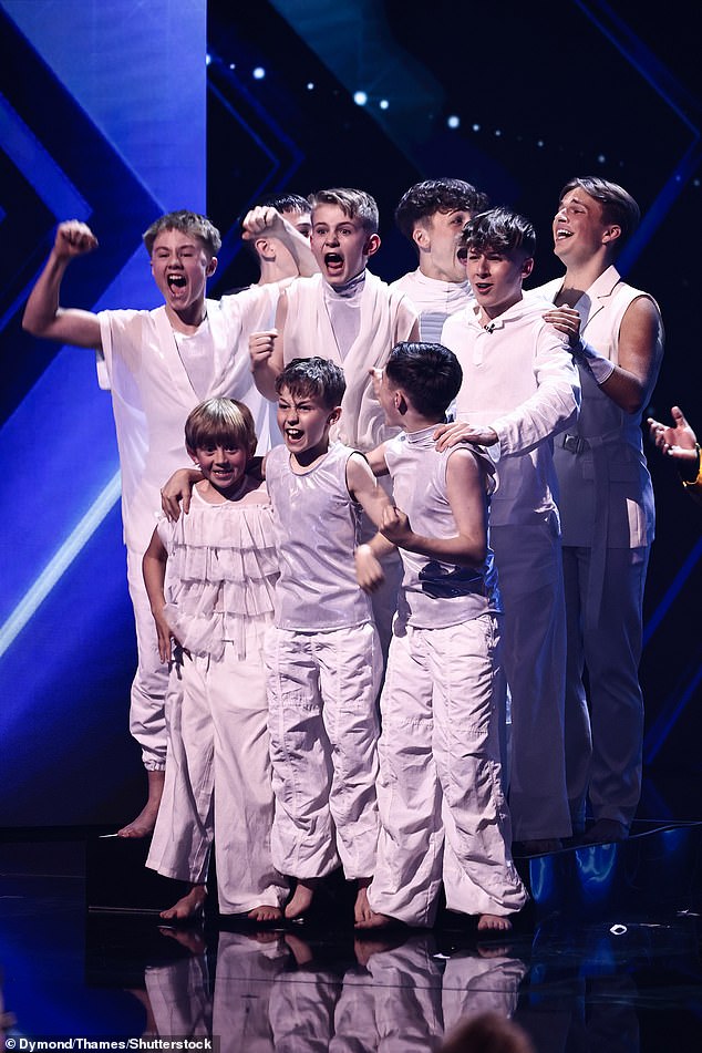 Acts The Phoenix Boys (pictured) and Northants Sing Out were subject to the judge's vote after reaching the top three of the show's fourth semi-finals.