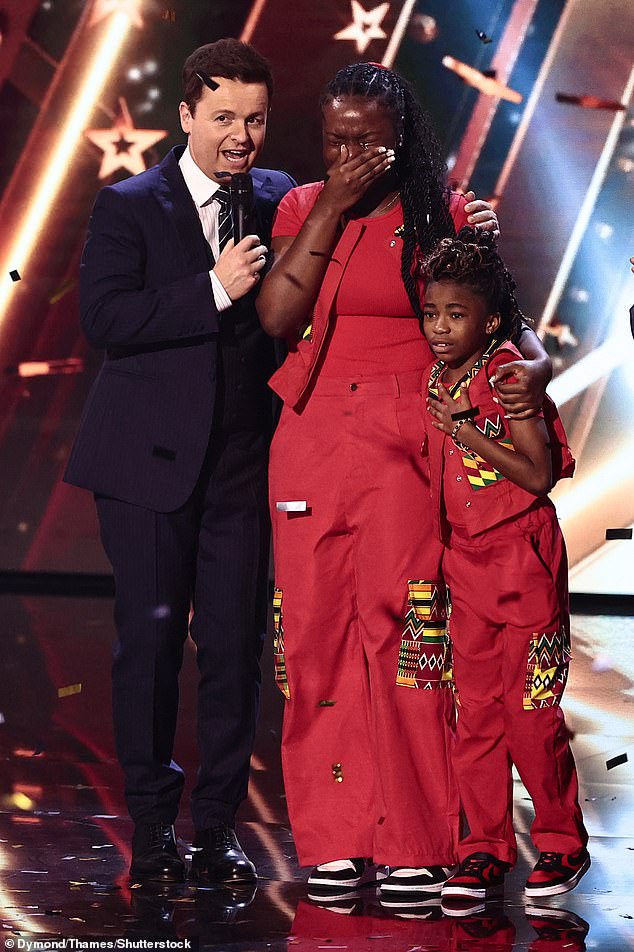 After Abigail and Afronitaaa (pictured) came first in the public vote and secured a place in the final, it was up to the judges to decide who they wanted to pass them by.