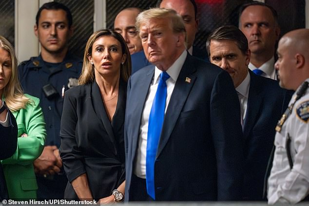 Former President Donald Trump leaves the courtroom after being found guilty of 34 felonies