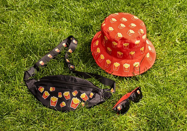 In addition to fries, McDonald's is launching a range of exclusive products, including fanny packs, bucket hats and Wayfarer-style sunglasses.