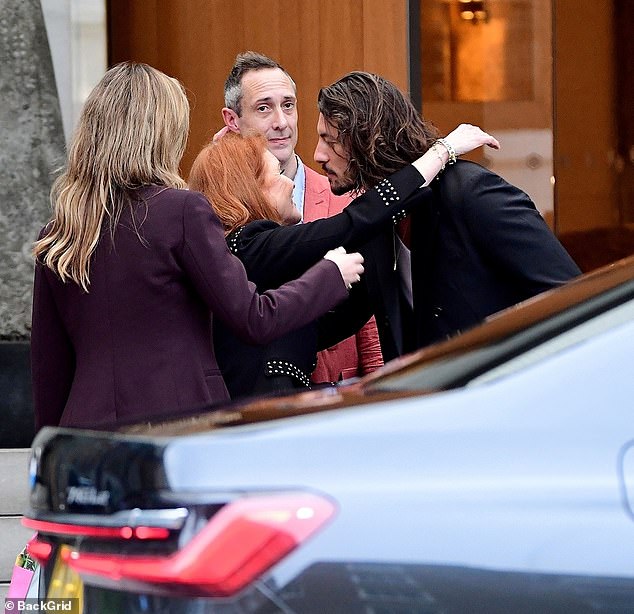 Goodrem's fiancé, Matthew Copley, also gave Fergie a hug.