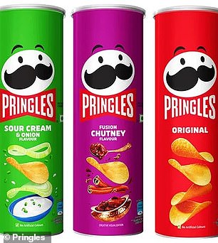 Pringles are made from mashed potato powder, cornstarch and water.