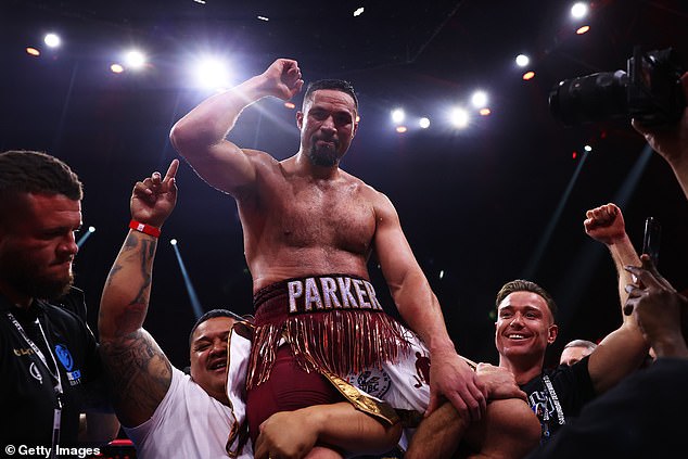 Parker (pictured) emerged victorious in his fight with Wilder last December in Saudi Arabia.