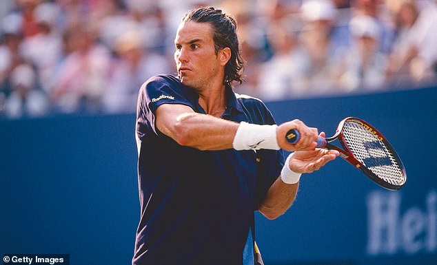 Rafter won two US Open titles in his career (pictured above in the 1997 final) and was also world number one in 1999.