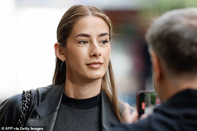 The German player's ex-partner, Brenda Patea, arrived at the trial in Berlin on Friday morning.