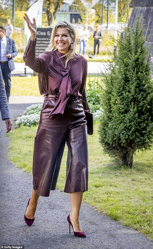 Queen Máxima of the Netherlands lived up to her style reputation at the NLgroeit meeting in Centraal Beheer