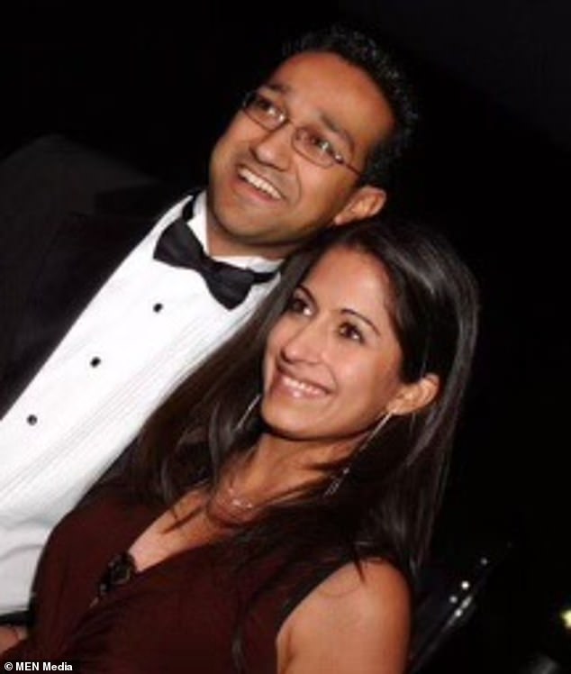 The 43-year-old was one of the most brilliant doctors of his generation and a pioneer of stem cell transplantation, according to research (pictured: Prof. Amit Patel and his wife, Dr. Shivani Tanna)