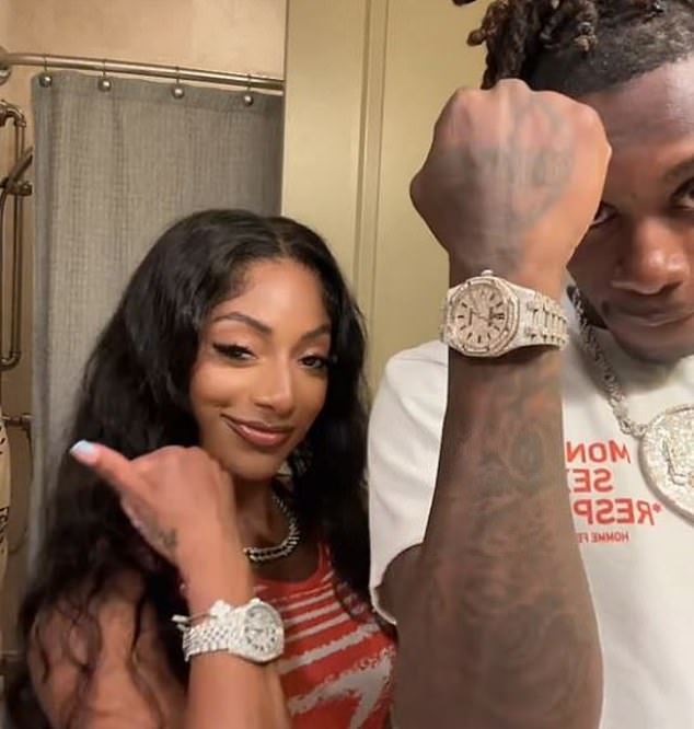 Worthy and his girlfriend Jones are filmed dancing to the song 'Talk My S***' by BossMan Dlow