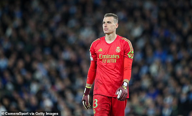 Lunin will be on the bench at Wembley after contracting the flu earlier this week.