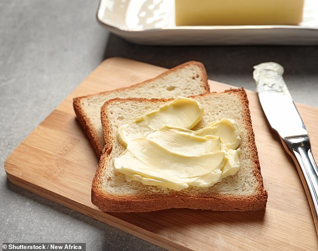 A man explained how he recently discovered that his girlfriend only butters one of the two slices of bread she uses to make a sandwich (file image)