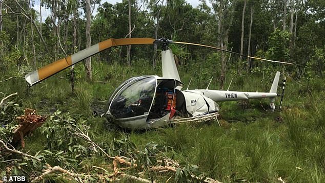 Chris Wilson crashed to his death in a remote area of ​​the Northern Territory in February 2022 while hanging from a helicopter searching for crocodile eggs (helicopter pictured)