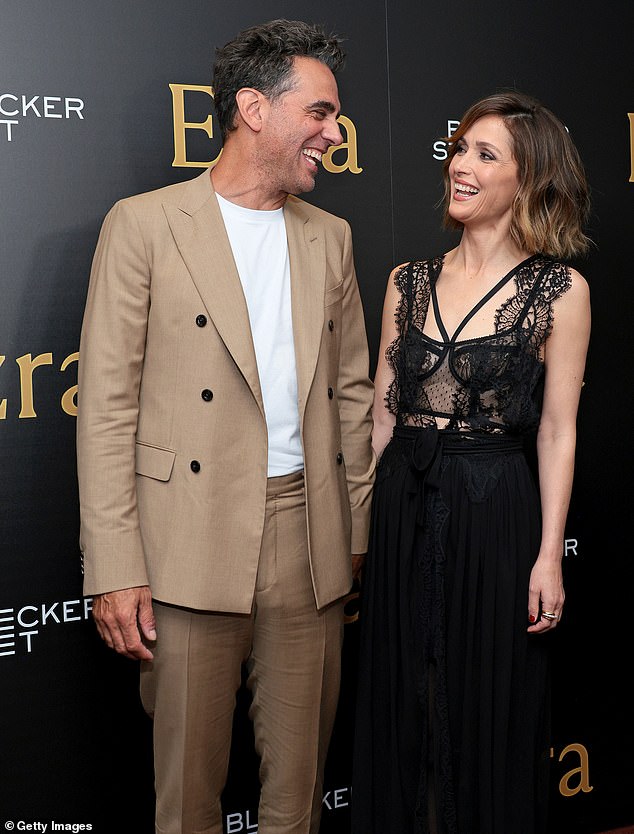 The couple, who share sons Rocco and Rafael, held hands and laughed together at the premiere of Ezra in New York.