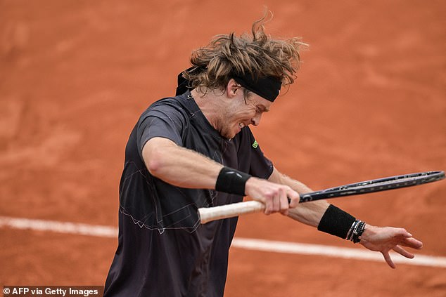 The Russian unleashed his fury and destroyed his racket on the way to losing to Matteo Arnaldi