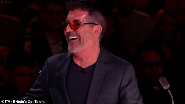 Even head judge Simon, 64, was left heartbroken by the joke, with the two presenters struggling to contain their laughter.