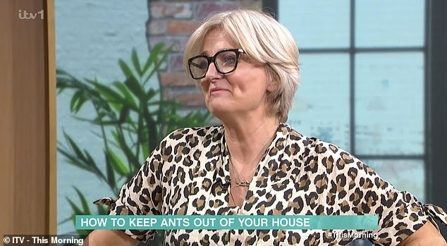 Alice Beer (pictured on This Morning today) shared a series of solutions to deter ants from your home.