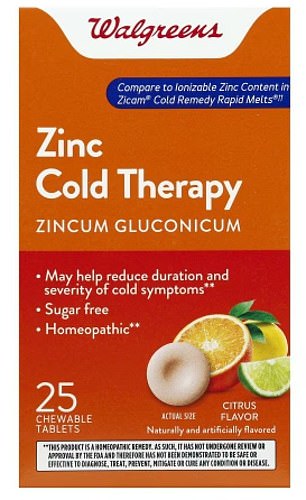 Zinc is popular as a supplement and it has been suggested that it may help shorten the duration of a cold.