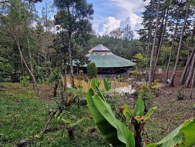 Alex tried ayahuasca for the first time at Ambi Retreat in Colombia, pictured above, where he said babies and children as young as six also tried the drug.