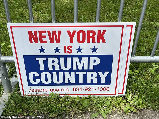 Signs at Trump rally claim New York is the 