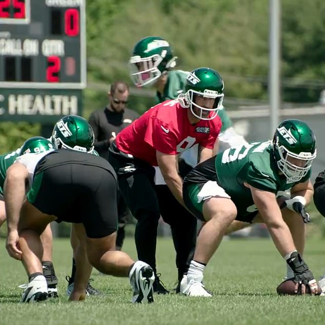 The quarterback returned to practice for OTAs on Monday with the New York Jets.