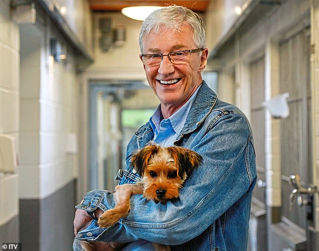 The This Morning alum, 49, took on presenting duties on the ITV show, replacing the late Paul O'Grady, who died aged 67 in March 2023 (Paul pictured on the show in 2016).