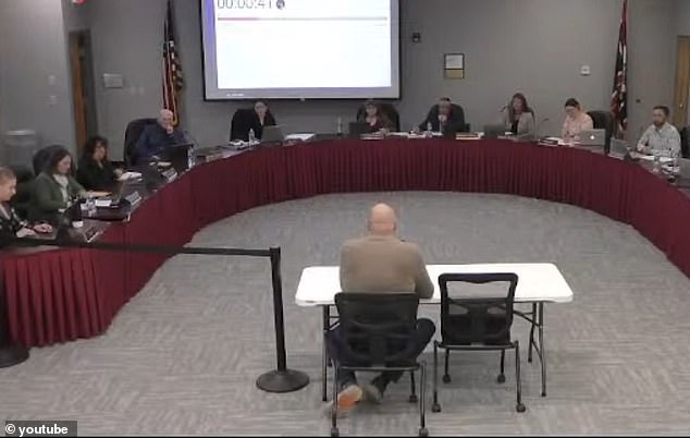 He is seen here expressing similar concerns to the county school district last month, citing how several of the dozens of suicides seen over the past four months involved young adults. He criticized the district for what he considered inaction on its part.