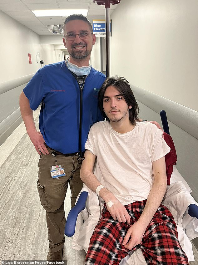 Luke appears alongside Dr. Tim Muchnok, an emergency room doctor who helped save Luke's life after he went into cardiac arrest.