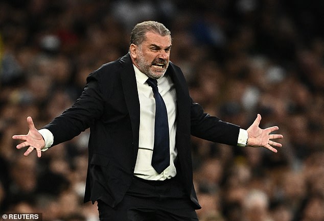 Ange Postecoglou was furious after Tottenham were beaten by Manchester City on Tuesday and took aim at his own supporters.