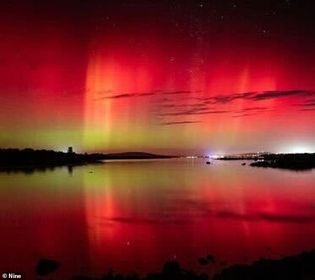 The phenomenon is caused by the solar wind stirring up gas particles in the ionosphere, causing light.